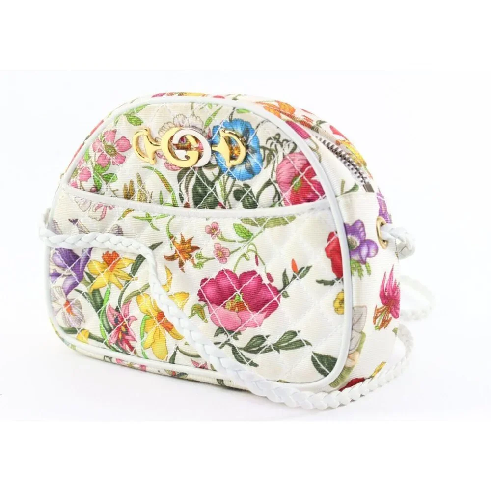 GUCCI Quilted Floral Trapuntata Crossbody 4GK0104K
